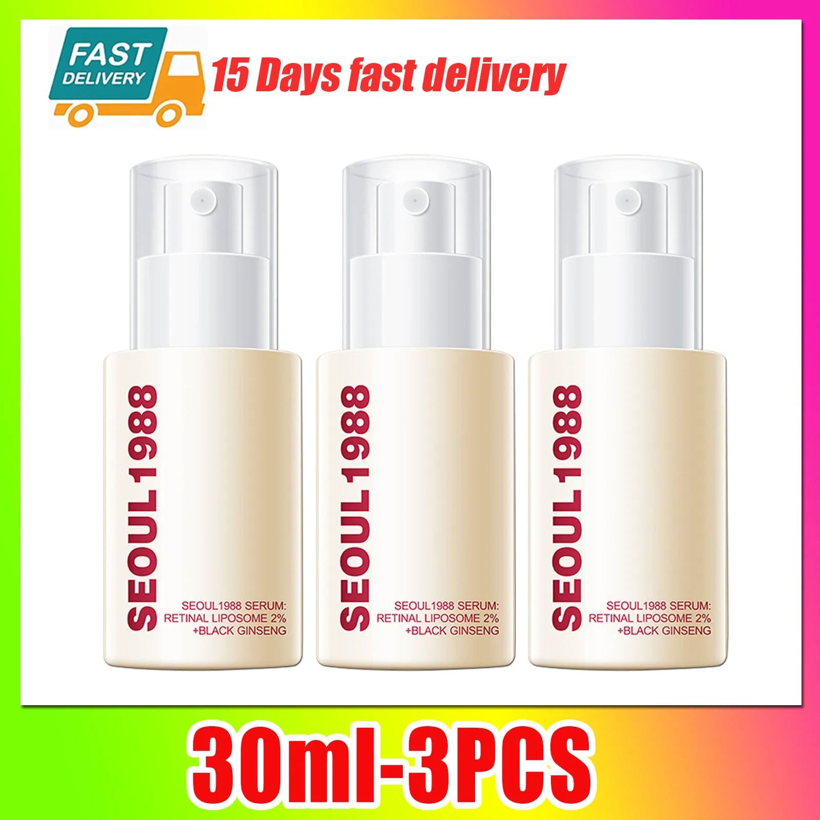 1/2/3PCS Korean SEOUL 1988 Retinol Face Serum Fade Fine Wrinkle Moisturizing Whitening Remove Spot Shrink Pores Beauty Skin Care Edina Davida